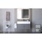 Castello Usa Nile 36" Wall Mounted Gray Vanity With White Top AndAnd Brushed Nickel Handles CB-MC-36G-BN-2053-WH - alternate 4